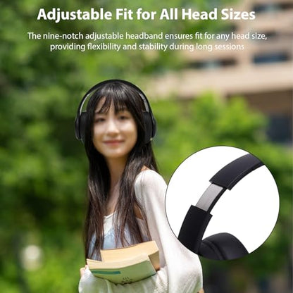 Over Ear Headphones, Foldable and Portable, with Memory Foam earcups, 3.5mm Headphone Jack, and deep bass,Suitable for Mobile Phones, Computers