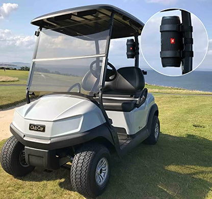 Portable Speaker Mount for Wireless Bluetooth Speakers with 7.5''-12.5'' Circumference, Waterproof Adjustable Strap Accessory Holder Fits UTV Golf Cart Bike or Boat Railing/Cross bar/Frame - size: Small