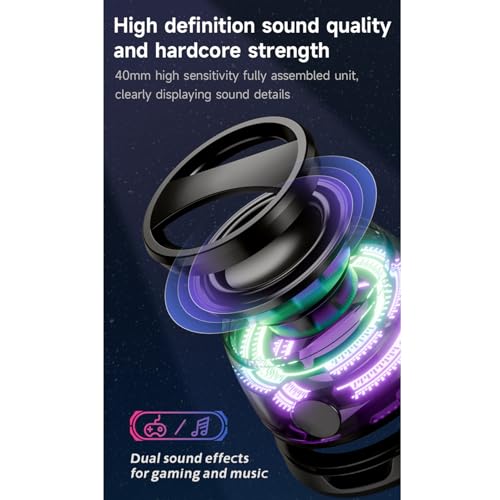 G200 Magnetic Bluetooth Mini Speaker with RGB Lights | ABS portable speaker delivers 3D surround sound with colorful light effects for daily use. - color: Black