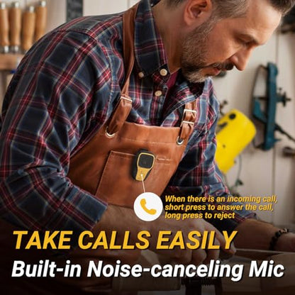 INGA Wearable Bluetooth Speaker, IP67 Waterproof Clip-on Mini Portable Speakers, Supports Siri Google Assistant, Wireless Clip Speaker with Built-in Mic, Hands-Free Music and Calls(Yellow) - color: Yellow with Voice Assistant