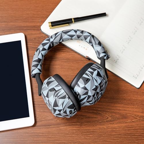 WC ShellZ XM5 - Exterior Shell & Headband Covers for Sony WH1000XM5 | Made by Wicked Cushions | Protective, Made with Premium Silicone | Geo Grey - color: Geo Grey