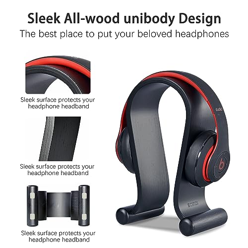 Wood Headphone Stand Headset Stand Headphone Holder Universal Gaming Headset Holder - Oak Wood - color: Oak Wood