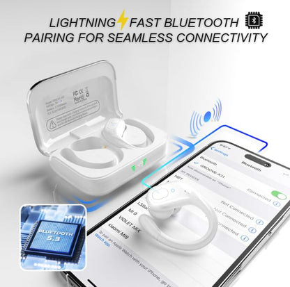 Groove Electronics Wireless Bluetooth Earbuds with Charging Case | Wireless Sports Earbuds | Running Ear Phones | White - color: White