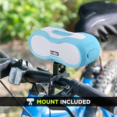 Altec Lansing - Portable Bluetooth Speaker, Waterproof IP67 - color: Aqua/White, size: Medium