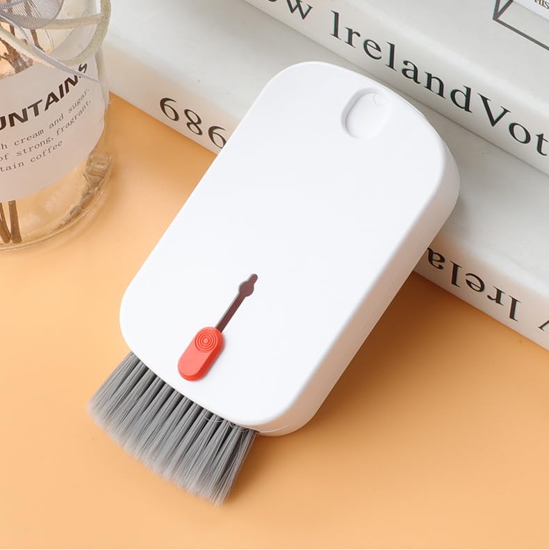 5 in 1 Phone Cleaner Kit, Portable Cleaning Kit Phone Charging Port Cleaner, Laptop Computer Earbud Headphone Cleaner Tool Set for iPhone Keyboard Screen Speaker Lens - color: white-Q5