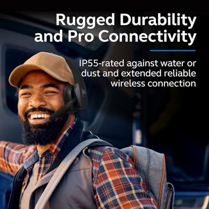 BlueParrott Pro B450 Bluetooth Headset | 98% noise cancellation headset for professional drivers; ANC, voice control, 45 hr talk time