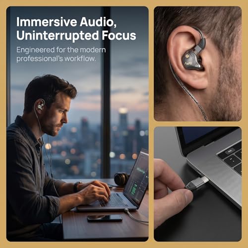 3.5mm Wired IEM Earbuds with Mic, 10mm Driver, Detachable Cable | 10mm HiFi sound, detachable 4N OFC cable and noise-isolating fit for music, gaming, calls and daily use. - color: Black, size: 3.5mm