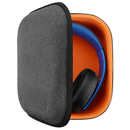 Geekria Shield Gaming Headset Case for Large Over-Ear Headphones, Replacement Hard Shell Travel Carrying Bag with Cable Storage, Compatible with AKG N700NC, K 240 (Dark Grey)