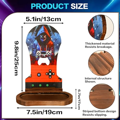 Gamer Gifts for Men Game Stuff Gaming Room Equipment Wooden Headset Stand | Gamer Gifts for Teenage Boy, Son, Boyfriend, Husband, Gamer Room Decor for Man, Teen Boy Gaming Accessories