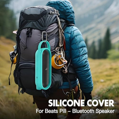 Silicone Cover for Beats Pill Portable Bluetooth Speaker Storage Bag Speaker Holder Travel Bag (Mint Green) - color: Mint Green
