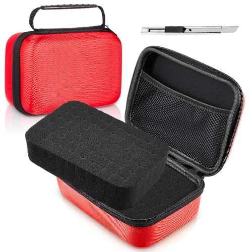 Relaxweex Hard Case with Foam, 13.5 X 9.8 X 5.5 Inch, Red | EVA Waterproof Shockproof Case, Customizable Foam for Camera Electronics Instruments, Digital Products, with Knife - color: Red, size: 13.5 x 9.8 x 5.5 inch
