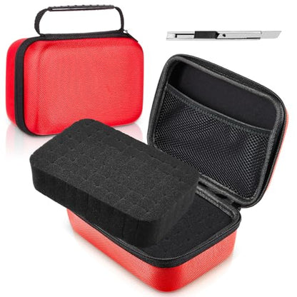 Relaxweex Hard Case with Foam, 13.5 X 9.8 X 5.5 Inch, Red | EVA Waterproof Shockproof Case, Customizable Foam for Camera Electronics Instruments, Digital Products, with Knife - color: Red, size: 13.5 x 9.8 x 5.5 inch