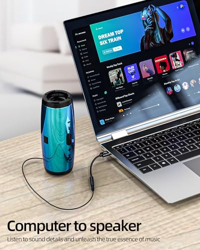 USB to 3.5mm Audio Adapter for Headphone Jack DAC Cable Sound Card Interface PC Car Microphone External Headset Converter Auxiliary Port for PS4 PS5 Computer Speaker Laptop Controller Devices