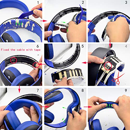 Defean Headband Cushion for Sony ps4 Gold CECHYA-0083 Headphone | Repair and replace the headphone headband for ps4 Gold Wireless Headset PS3 PS4 7.1 Virtual Surround Sound CECHYA-0083