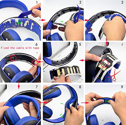 Defean Headband Cushion for Sony ps4 Gold CECHYA-0083 Headphone | Repair and replace the headphone headband for ps4 Gold Wireless Headset PS3 PS4 7.1 Virtual Surround Sound CECHYA-0083