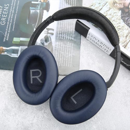 Replacement Ear Pads for Bose QuietComfort 45 QC35 QC35ii QC25 QC15 Over-Ear Headphones with Protein Leather& Memory Foam (Navy Blue) - color: QC45 Navy Blue