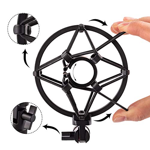 Microphone Shock Mount Holder Clip Mic Anti-Vibration for 22mm-26mm Diameter Dynamic Mic Like Shure SM58 58S SM57 PAG48 Sennheiser E835 E845 AKG D5S Samson Q7 Q8 Behringer Xm8500