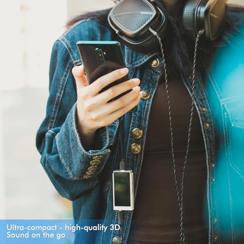 SHANLING USB DAC UA6 Portable Headphone Amplifier, CS43131x4 DAC, 768kHz/32bit DSD512, 1.3IN Display, for Android/iOS/Mac/Windows, 3.5/4.4mm/SPDIF Output, Up to 361mW@32Ω Output (Grey) - color: Grey