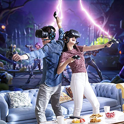 VersionTECH. G2000 Gaming Headset, Bass Surround Gaming Headphones with Noise Cancelling Mic, LED Lights, Soft Memory Earmuffs for PS5/ PS4/ Xbox One Controller/Laptop/PC/Mac/Nintendo NES Games-Blue - color: Blue