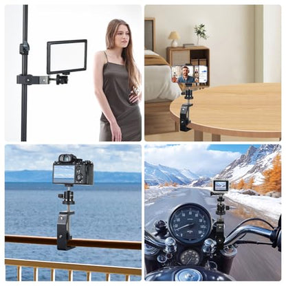 UTEBIT Super Clamp Mount with Mini Ball Head Mount, Black (90mm) - size: 90mm