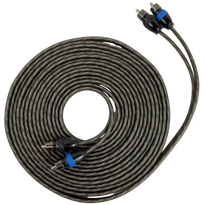 Sky High Car Audio Twisted 2 Channel RCA Cable OFC, Audio Interconnect for Amplifiers & Car Audio Systems (Multiple Lengths) (16 Feet) - size: 16 Feet