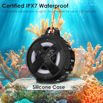 Upgraded, Pro Bike Speaker, with Pro Handlebar Mount, Bluetooth V5.4, IPX7 Waterproof, Silicone Case, Broadcast Navigation,10W Bassup, 15-24H Playtime, Hook, Bicycle, Motorcycle, Bike Accessories