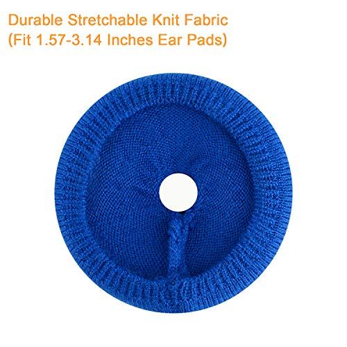 Earpads Sweater Cover Protectors with Knit Fabric for Beats Solo 3/2, Solo HD/Mixr/EP Headphones and Other Headsets with 1.57-3.14 Inches Ear Cushions [ 2 Pairs ](Blue)