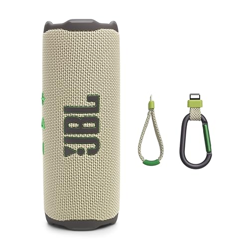 JBL Flip 7 Portable Bluetooth Speaker, Waterproof and Drop-Proof - Sand | Up To 16 Hours Playtime, IP68 Dustproof Build, Clip-On Loop, USB C Lossless Audio, Links With Other Speakers For Outdoor Use - color: Sand