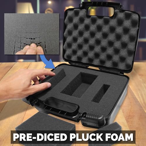 CASEMATIX Portable Projector Carrying Hard Case with Customizable Foam Fits Sony Pico Mobile Projector MPCL1 , MPCD1 , MP-CD1 , MP-CL1A , MPCL1A
