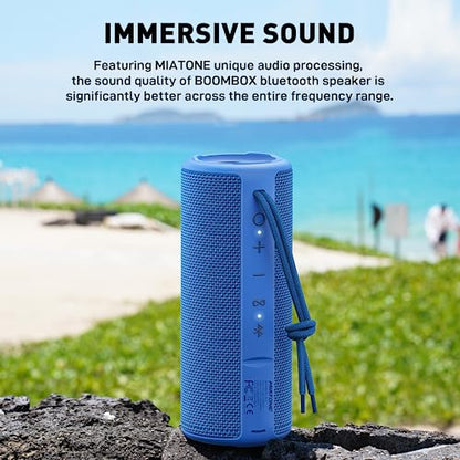 MIATONE Boombox Outdoor Portable Bluetooth Speakers Wireless Speaker Waterproof - Blue - color: BLUE