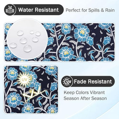 Waterproof Outdoor Cushion Covers, Stretch Patio Slipcovers | UV Resistant Coating, Stretch Fabric, Waterproof Protection, Replacement Covers, Fits Patio Furniture Cushions (8 Pieces) - color: Bluebell, size: 8PCS