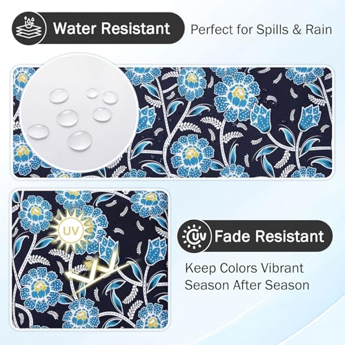 Waterproof Outdoor Cushion Covers, Stretch Patio Slipcovers | UV Resistant Coating, Stretch Fabric, Waterproof Protection, Replacement Covers, Fits Patio Furniture Cushions (14 Pieces) - color: Bluebell, size: 14PCS