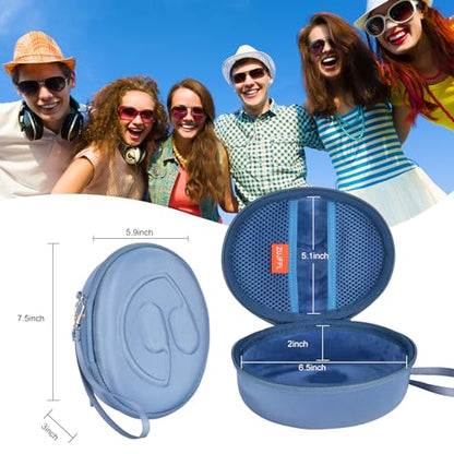 EVA Hard Case for Beats Solo3/Solo2/ Solo 4 Wireless On-Ear Headphones,Premium Travel Protective Carrying Storage Bag(Blue) - color: Blue