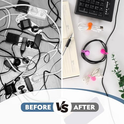 10 Pcs Reusable Magnetic Cable Ties, 7.1 Inch Magnetic Cord Organizer, Silicone Cord Ties with Strong Magnet for Office, School, Home, Book Markers, Fridge Magnets (7.1 Inch) - style: 7.1 Inch