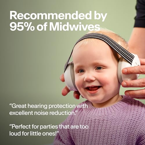 Alpine Muffy Baby Ear Muffs Noise Protection | Toddler Ear Protection | For babies up to 4 years | 24dB Sound Reduction | Baby Hearing Protection | Noise Reduction | Baby Essentials New Mom Gifts - color: Green