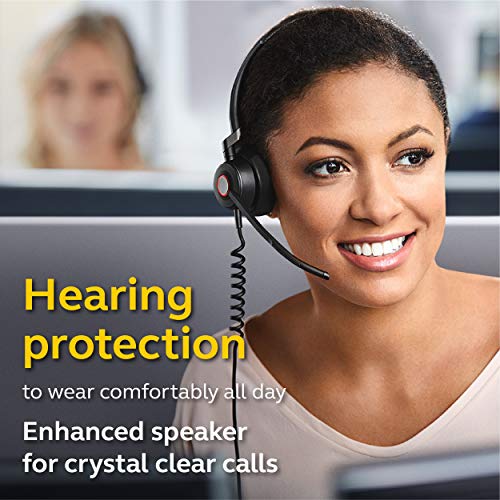 Jabra Engage 50 Wired Headset, Mono – Telephone Headset with 3-Microphone System, Blocks Out Background Noise for Increased Agent Focus, Call Center Headset Features Enhanced Hearing Protection