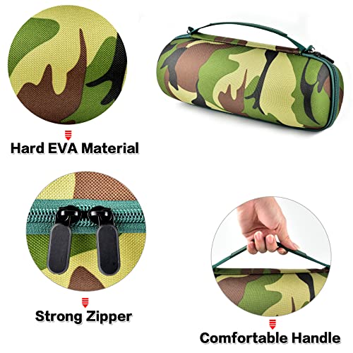 Hard Travel Case for JBL Charge 4/ Charge 5 Waterproof Bluetooth Speaker. Carrying Storage Bag Fits Charger and USB Cable - Squad Camo (Case Only) - color: Squad Camo