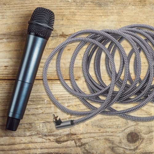 5m Digital Coaxial Audio Cable with Braided Jacket, Dual Cords for Amplifier and Home Theater, Television Accessories Compatible with Subwoofers and HDTV Systems