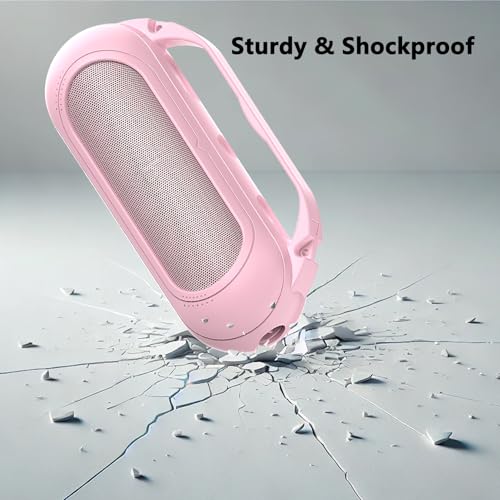 Silicone Cover Case Compatible with Beats Pill 2024 Bluetooth Speaker | Accessories for Beats Pill Speaker Protective Case with Handle, Shockproof and Anti-Scratch Cover (Pink) - color: Pink