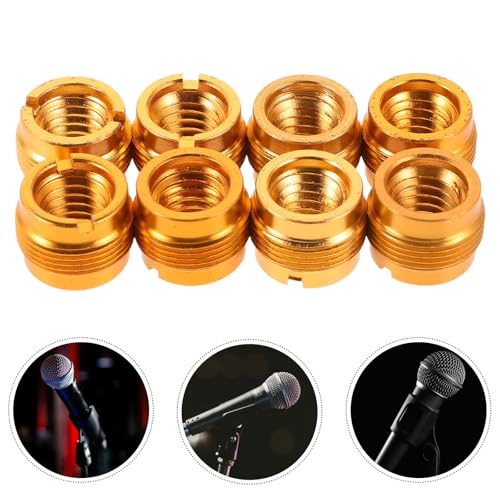8pcs Metal Microphone Adapter Set 3/8" Female to 5/8" Male Thread Adapter for Mic Stand with Noise Reduction and Secure Fit, Unique Design for Microphone Mounts and Shock Mount