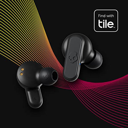 Skullcandy Dime 2 Wireless Earbuds,Bluetooth Headphones,Noise Isolating Fit,Up to 12 Hours Battery,Microphone for iPhone Android,Easy Carry with Integrated Lanyard - True Black,(Pack of 2) - color: True Black, size: One (Pack of 2)