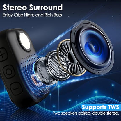 Bluetooth Speaker Set with Magnetic Base for Multi Room - color: Glossy Black