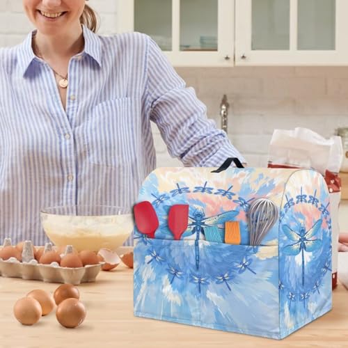 Stand Mixer Dust-Proof Cover, Stand Blender Cover Scratchproof Stand Mixer Protective Cover Fashion Kitchen Deocr Mixer Anti Fingerprints Cover Dragonfly - color: Dragonfly, size: S