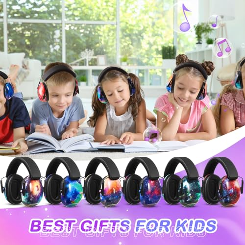 12 Pcs Kids Ear Protection Noise Cancelling Headphones Ear Muffs Bulk 27db Adult Noise Reduction Hearing Earmuff(Universal Fit (kids & Adults),Starry Sky Style) - size: Universal Fit (kids & Adults), style: Starry Sky Style