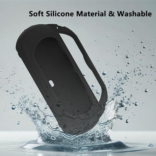Silicone Cover Case Compatible with Beats Pill 2024 Bluetooth Speaker | Accessories for Beats Pill Speaker Protective Case with Handle, Shockproof and Anti-Scratch Cover (Black) - color: Black