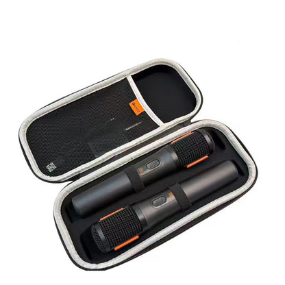 Wireless Microphone Case for JBL Wireless Two Microphone System & PartyBox Wireless Mic, Hard EVA Mic Carrying Case, Dual Mic Bag with EVA Hard Compatible with 10.25-inch Mic - Case Only