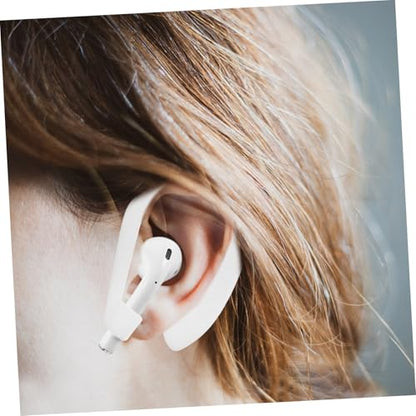 OSALADI 1Pair Silicone Ear Hooks for Earbuds Slip Design for Running Gym Jogging Cycling Secure Fit Compatible with Various Models