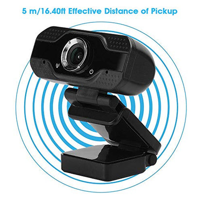 V BESTLIFE Full 1080p Webcam with Microphone for Desktop,USB Online Class Computer Camera,Plug and Play Web Cam Mount Built in Pickup