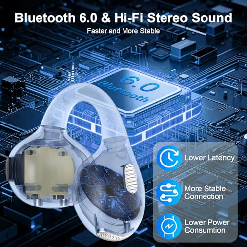 Open Ear Samsung Earbuds Wireless Bluetooth Headphones Clip On Ear Buds | for Samsung Galaxy S26 Ultra S26 Plus S25 FE S25 Edge S24 S23 S22 S21 S20 A57 A37 A17 A56 A36 A26 A16 A55 A35 A25 A15