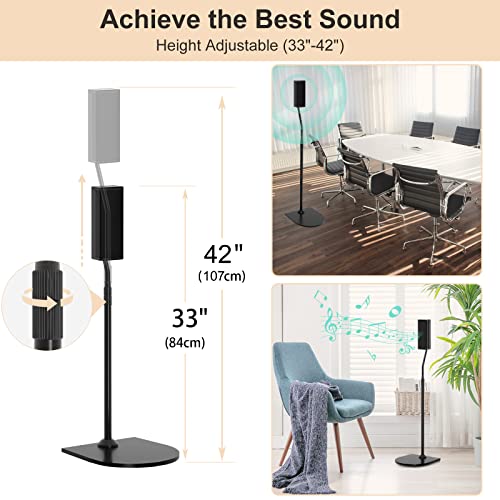 Height Adjustable UFS-20 Stand for Bose Speaker Stands, with Slideconnect Bracket, for Surround 700, OmniJewel Lifestyle 650, CineMate GS Series II, for Bose 700 Speaker Stands